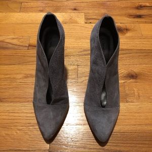 Cindy Gray Suede Booties